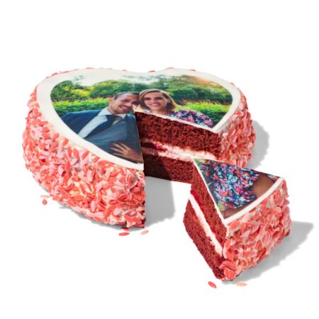 HEMA Fototaart hart red velvet 8 p. | HEMA