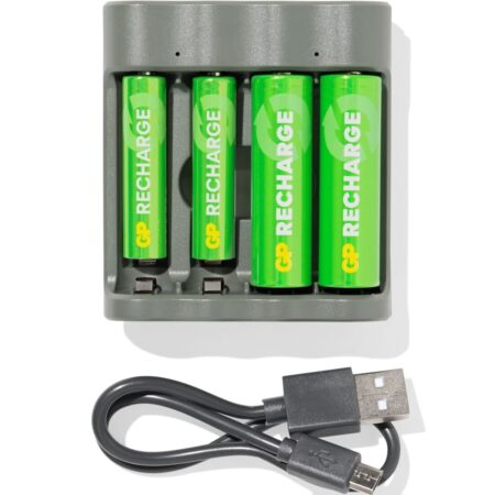 HEMA GP batterij lader met 4 AA batterijen | HEMA