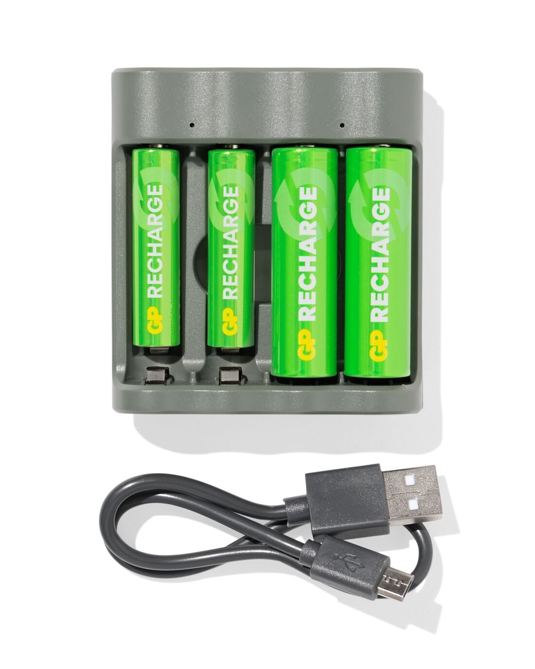 HEMA GP batterij lader met 4 AA batterijen | HEMA