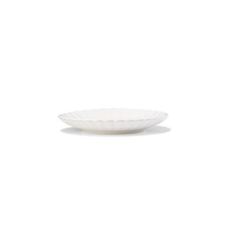 HEMA Gebaksbordje Ø14cm Trend aardewerk wit bloem (wit) | HEMA