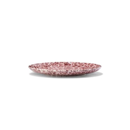 HEMA Gebaksbordje Ø16cm Trend aardewerk bordeauxrood spikkel (bordeauxrood) | HEMA