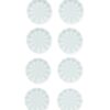 HEMA Gebaksbordje lichtblauwe streep 8 stuks (blauw) | HEMA
