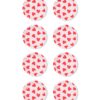 Gebaksbordjes ⌀15.5cm papier hartjes - 8 stuks (rood)