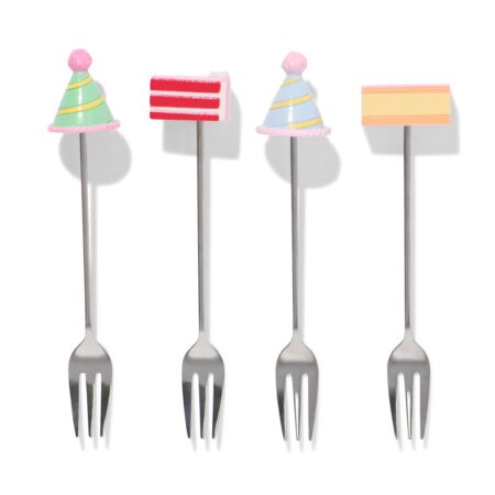 HEMA Gebaksvorkjes feest - 4 stuks (zilver) | HEMA