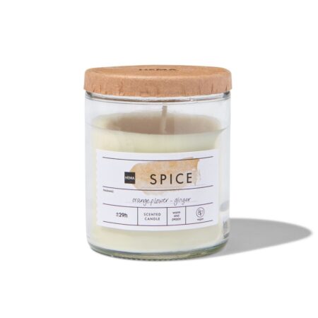 HEMA Geurkaars in glas Ø6.5 spice (wit) | HEMA