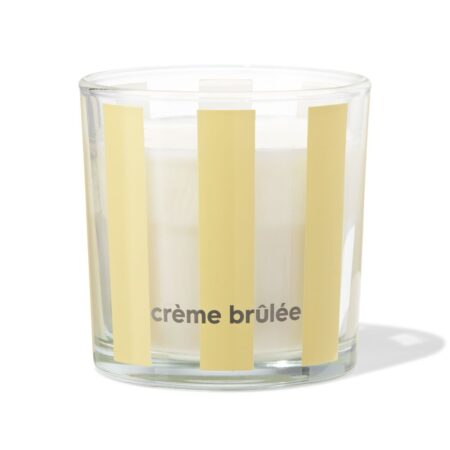 Geurkaars in glas ⌀10x10cm crème brûlée (lichtgeel)