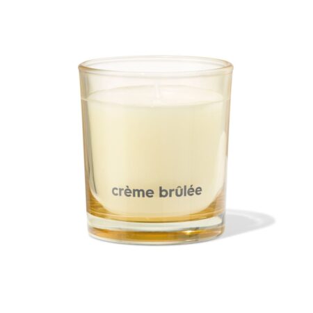 HEMA Geurkaars in glas ⌀7x8cm crème brûlée (lichtgeel) | HEMA