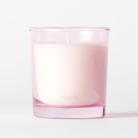 Geurkaars in glas ⌀7x8cm magnolia (lichtroze)