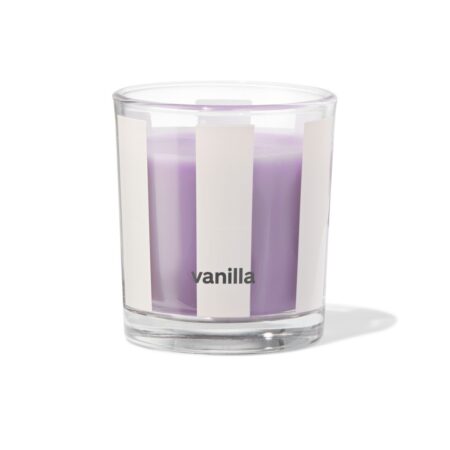 HEMA Geurkaars in glas ⌀7x8cm vanille (lila) | HEMA