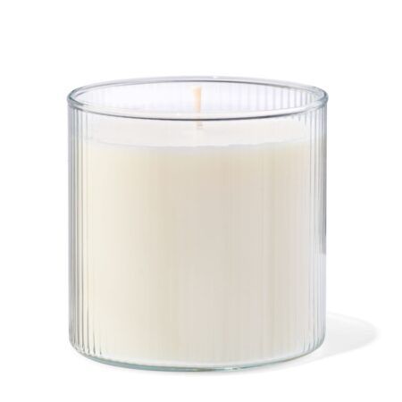 HEMA Geurkaars in ribbelglas Ø10x10 linen | HEMA