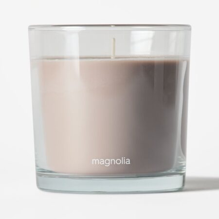 Geurkaars ⌀10x10cm glas magnolia (naturel)