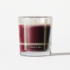 Geurkaars ⌀7x8cm glas ruiten crème brûlée (aubergine)