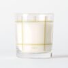 Geurkaars ⌀7x8cm glas ruiten kers (ivoor)