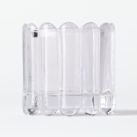 Geurkaars ⌀8x8cm Bink glas ribbel transparant