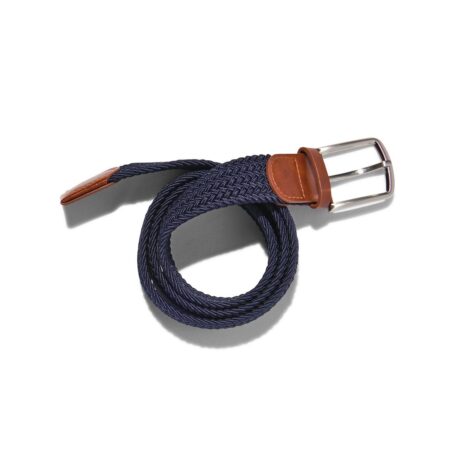 HEMA Gevlochten elastische heren riem 3.5cm blauw | HEMA