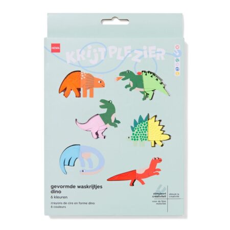 HEMA Gevormde waskrijtjes dino - 6 stuks | HEMA