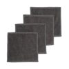 HEMA Gezichtsdoekjes 30x30 zware kwaliteit grijs - 4 stuks (donkergrijs) | HEMA