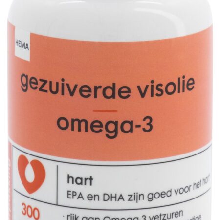 HEMA Gezuiverde visolie omega-3 - 300 stuks | HEMA
