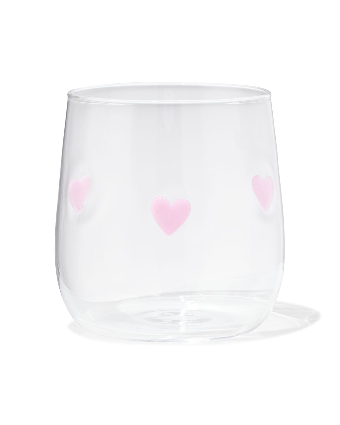 Glas 360ml glas hartjes - 2 stuks