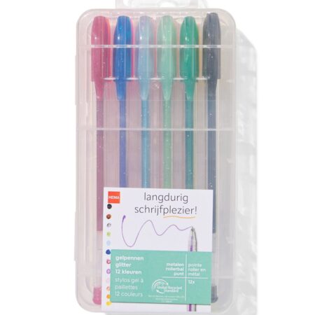 HEMA Glitter gelpennen - 12 stuks | HEMA