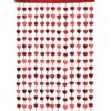 Glitter gordijn hartjes rood