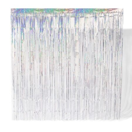 HEMA Glittergordijn 200cm zilver (zilver) | HEMA