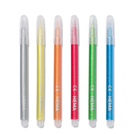 HEMA Glitterstiften - 6 stuks | HEMA