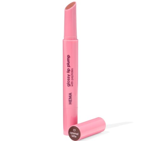 HEMA Glossy lipplump 77 caramel latte (lichtbruin) | HEMA