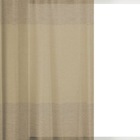 Gordijnstof Hasselt lichtdoorlatend streep taupe