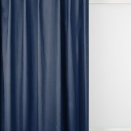 HEMA Gordijnstof velours blauw (blauw) | HEMA