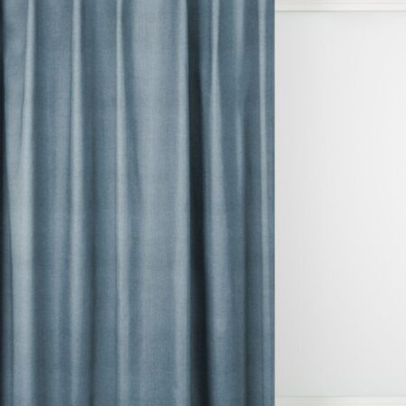 HEMA Gordijnstof velours denim (denim) | HEMA