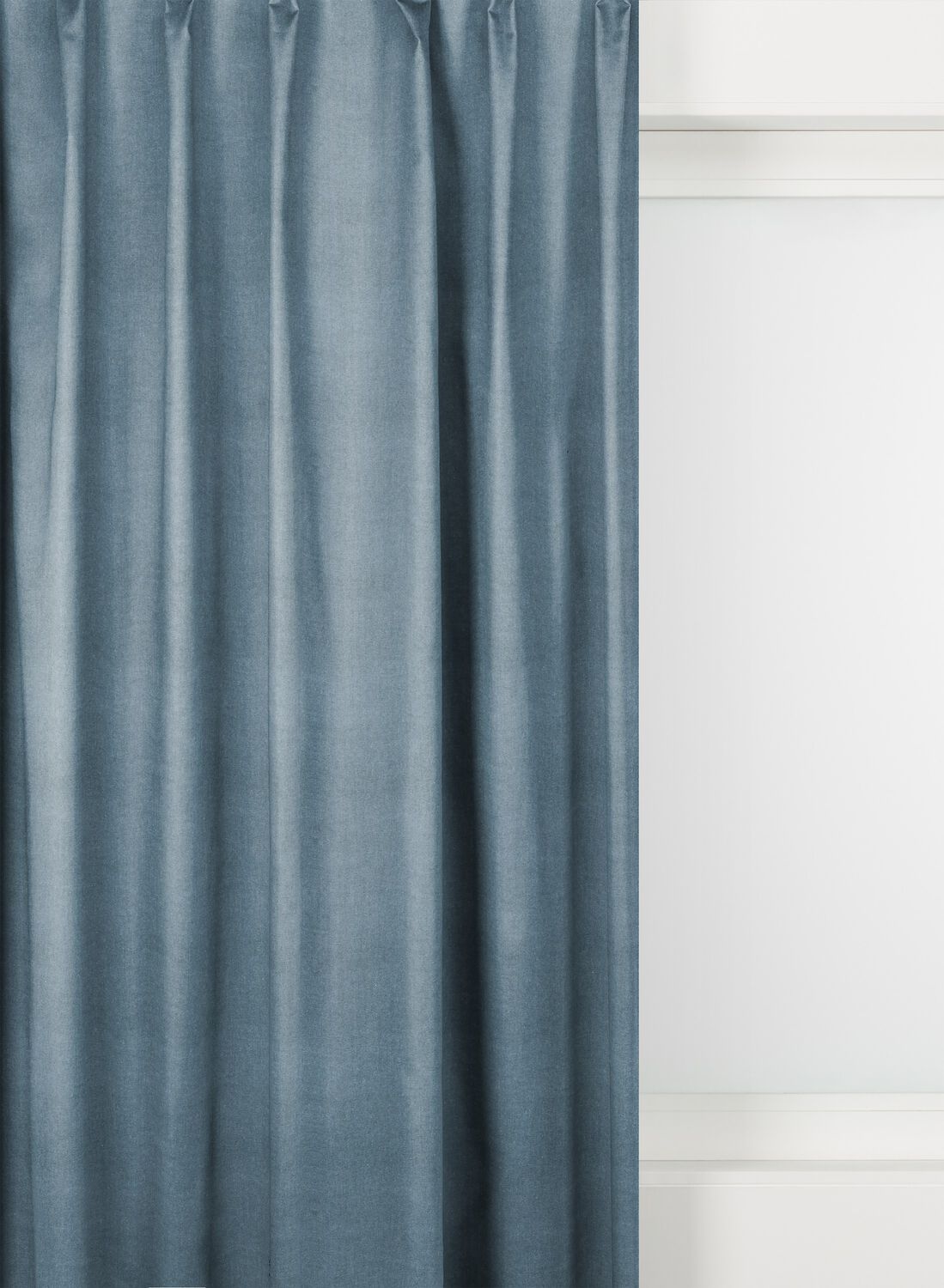 HEMA Gordijnstof velours denim (denim) | HEMA
