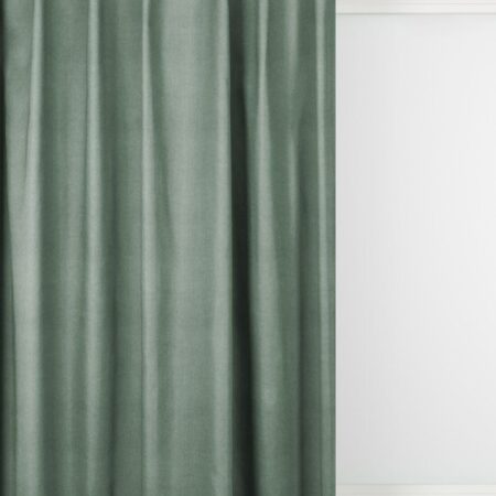 Gordijnstof velours lichtgroen