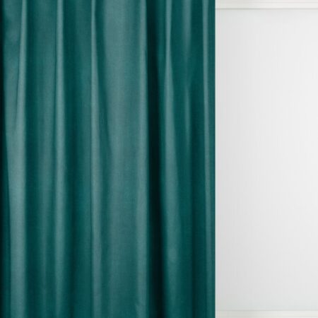 HEMA Gordijnstof velours zeeblauw (zeeblauw) | HEMA