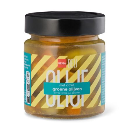 HEMA Groene olijven met citrus 200g | HEMA