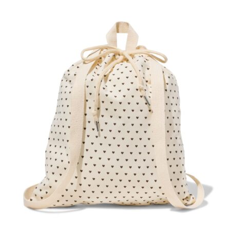 HEMA Gymtas 42x36cm hartjes (gebroken wit) | HEMA