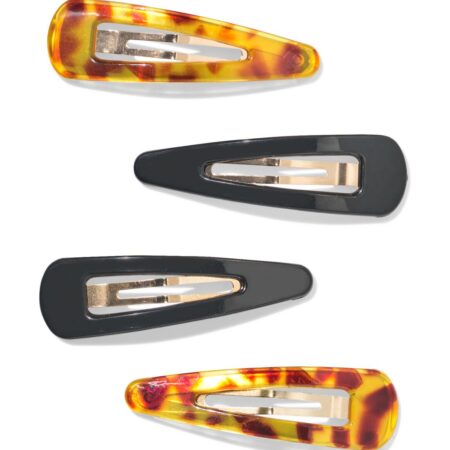 HEMA Haarclips 2.5cm tortoise zwart - 4 stuks | HEMA