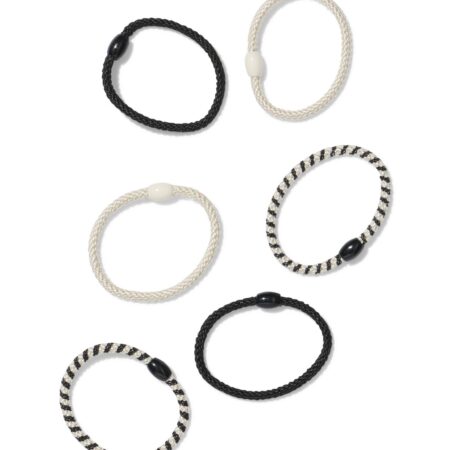HEMA Haarelastieken dun zwart - 6 stuks | HEMA