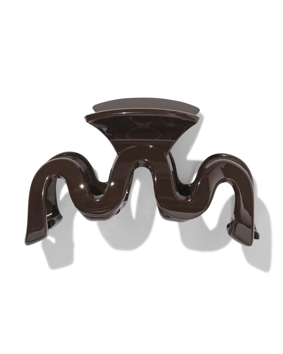 Haarklem 10cm swirl bruin