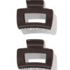 HEMA Haarklem 5cm vierkant bruin - 2 stuks | HEMA