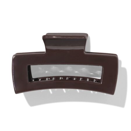 HEMA Haarklem 8cm vierkant bruin | HEMA
