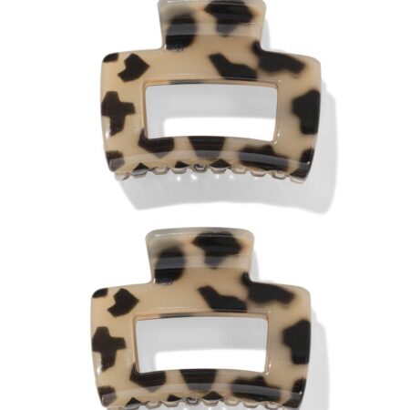 HEMA Haarklemmen 5 cm - 2 stuks tortoise | HEMA