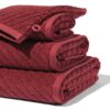 HEMA Handdoek - zware kwaliteit diagonaal bordeauxrood (bordeauxrood) | HEMA