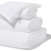 HEMA Handdoek - zware kwaliteit diagonaal wit (wit) | HEMA