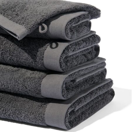 HEMA Handdoeken - hotel extra zacht donkergrijs (donkergrijs) | HEMA