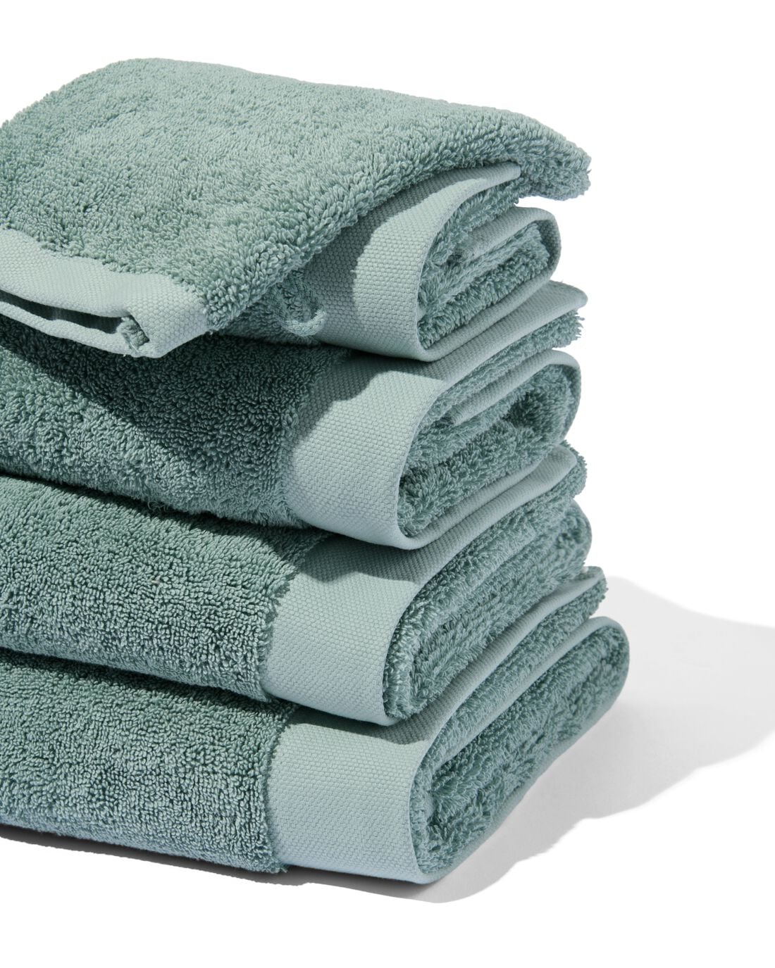 HEMA Handdoeken - hotel extra zacht zeegroen (zeegroen) | HEMA