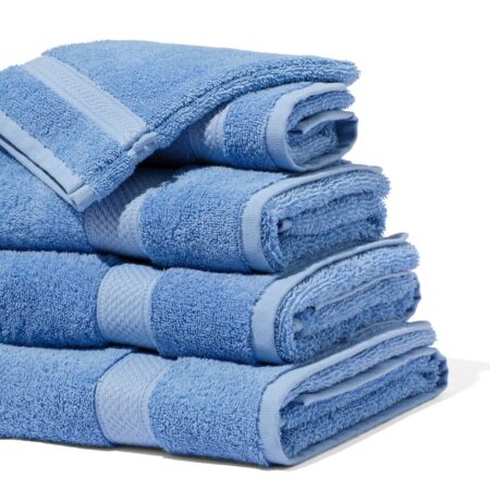 HEMA Handdoeken - zware kwaliteit felblauw (felblauw) | HEMA