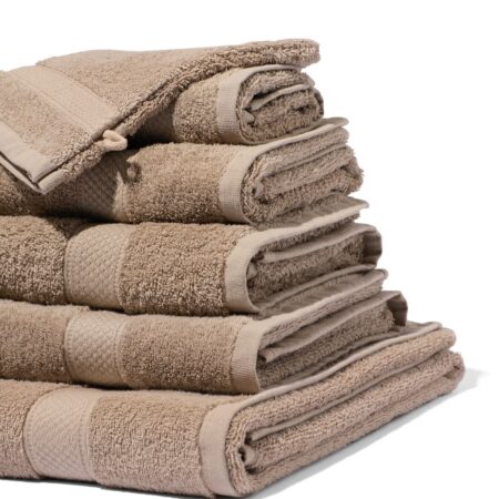 HEMA Handdoeken - zware kwaliteit taupe (taupe) | HEMA