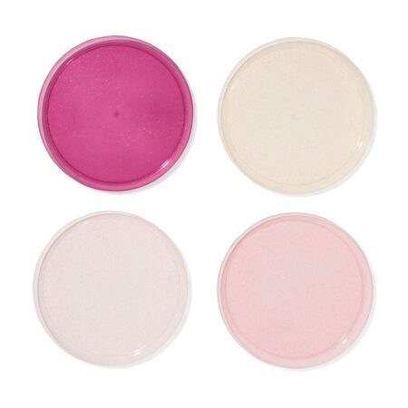 Herbruikbare bordjes glitter - 4 stuks