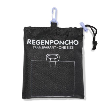 Herbruikbare regenponcho transparant